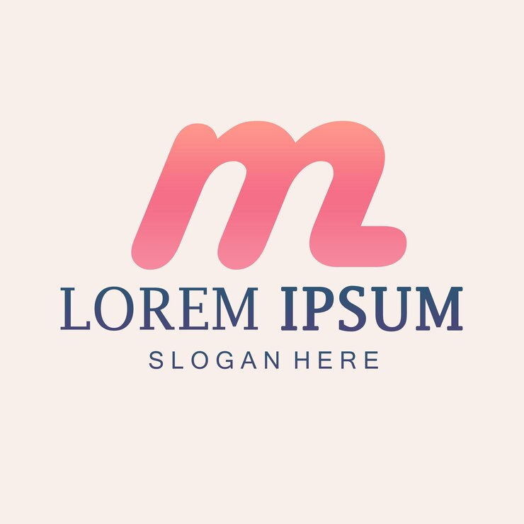 PSD desain logo m