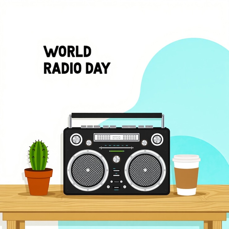 PSD desain media sosial hari radio sedunia