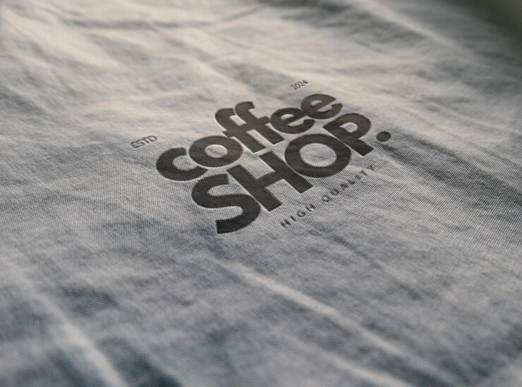 PSD desain mockup psd minimalis celemek dapur kaos oblong pakaian logo terisolasi gratis