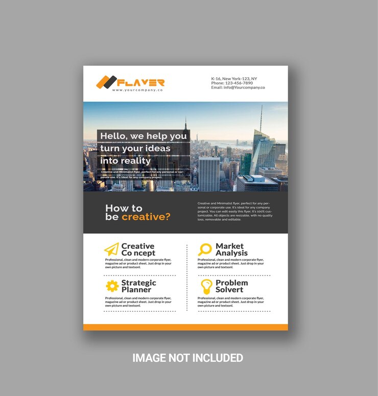 Desain selebaran kreatif