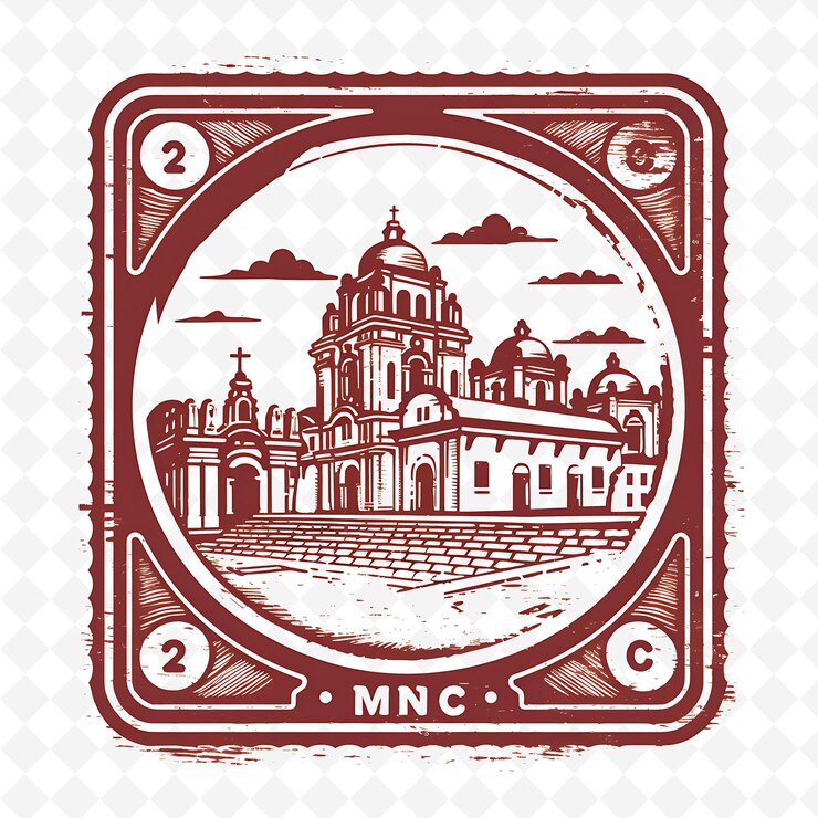 PSD desain stempel png stempel kota menawan yang mencatat kemegahan global