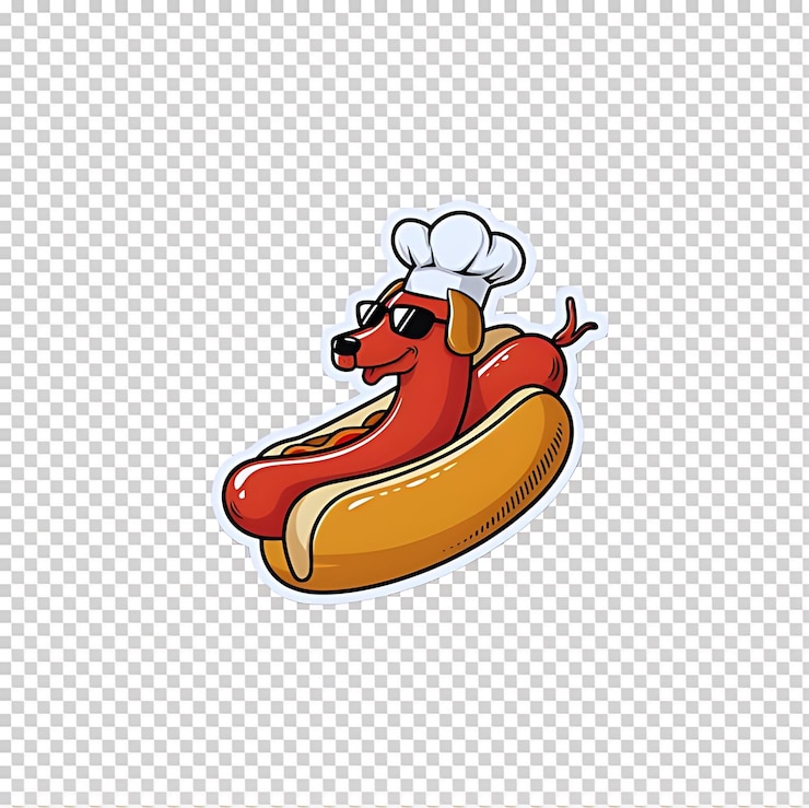 PSD desain stiker png lucu yang imut