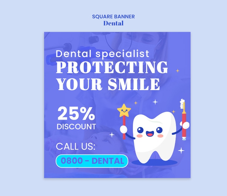 PSD desain templat dental