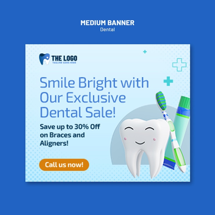 PSD desain templat dental