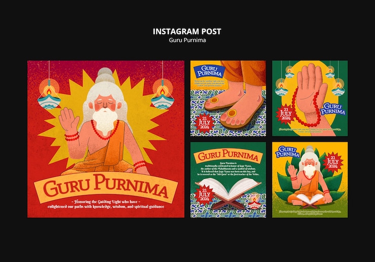 PSD desain templat guru purnima