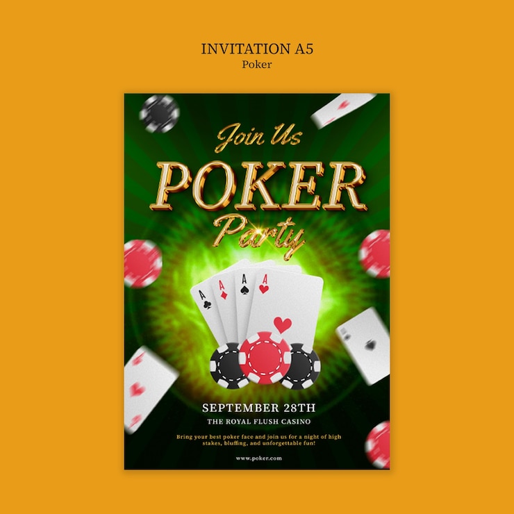 PSD desain templat poker