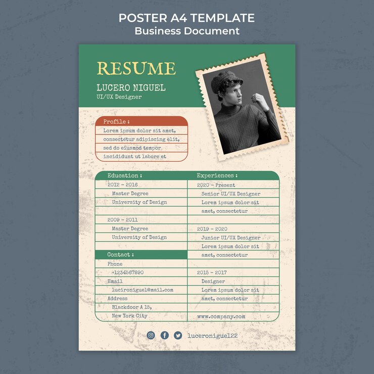 PSD desain templat poster dokumen bisnis