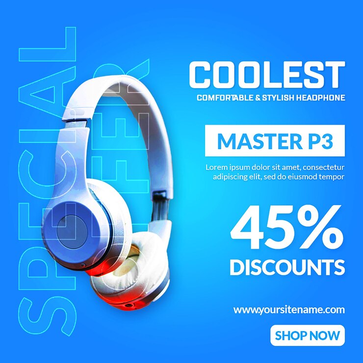 Desain templat PSD banner iklan promosi media sosial