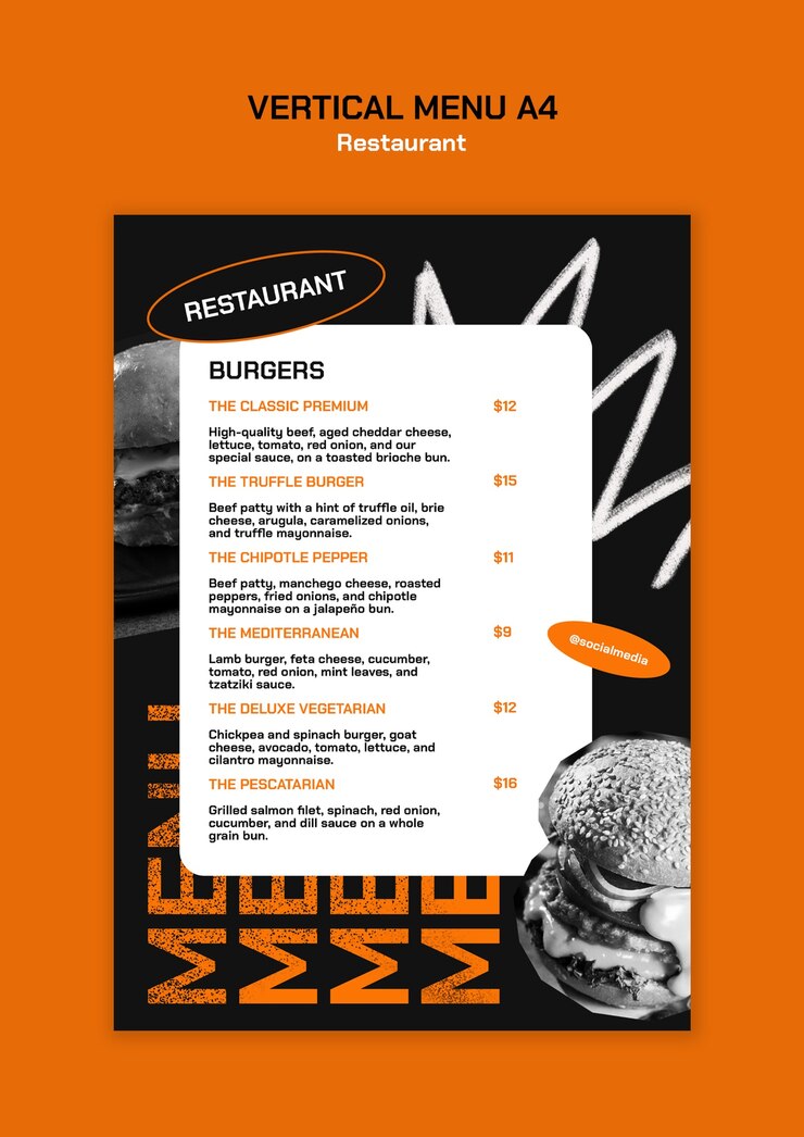 PSD desain templat restoran
