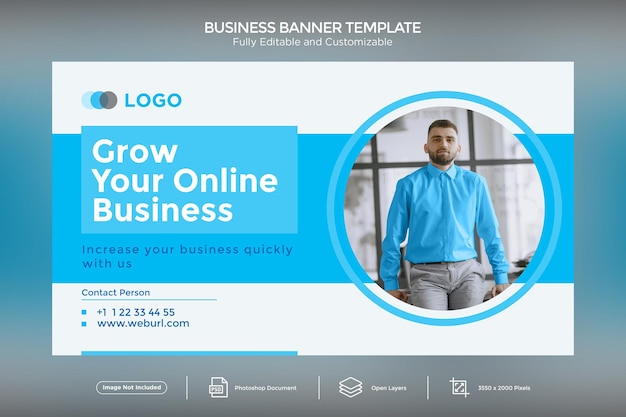 Desarrolla tu plantilla de diseño de banners comerciales en línea
