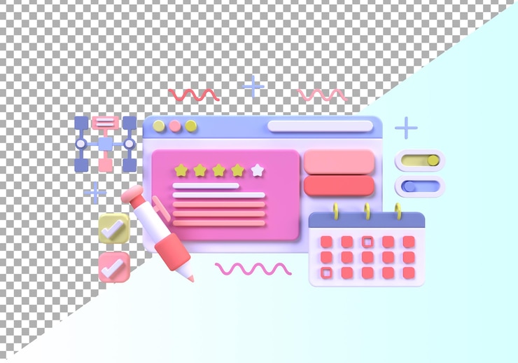 PSD desarrollo web para la ilustración del concepto de diseño ui ux plantilla de página de destino fondo de idea de negocio