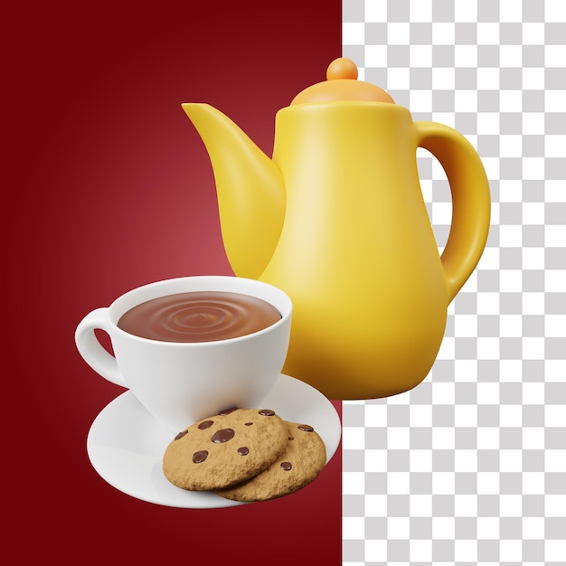 desayuno, 3d, icono