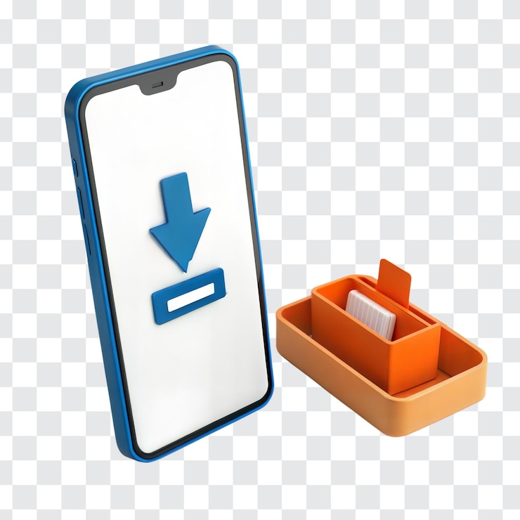PSD descarga de datos móviles smartphone moderno descarga a un dispositivo de almacenamiento