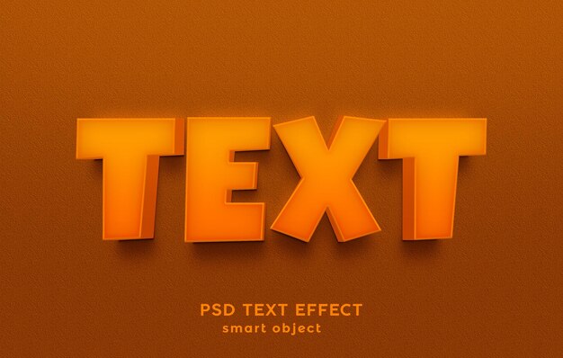Descarga gratuita de diseño de efecto de texto PSD de texto