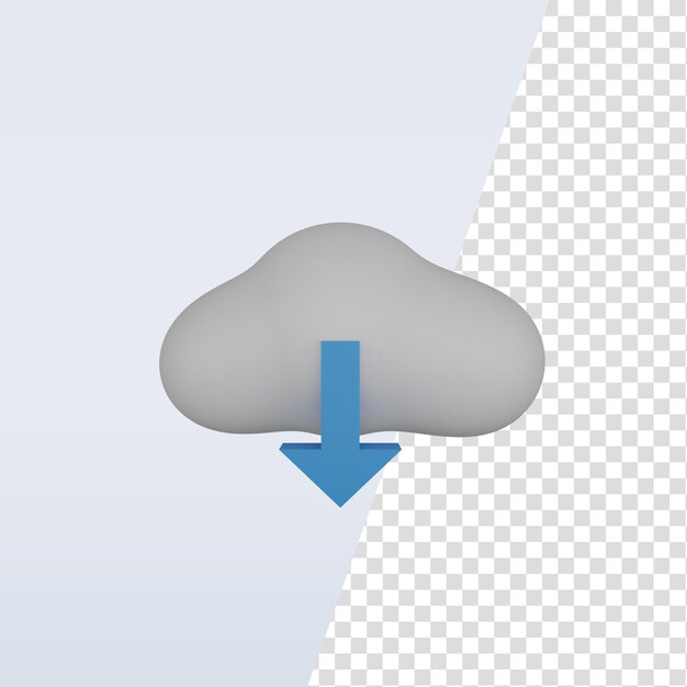 descarga de nube de icono 3d