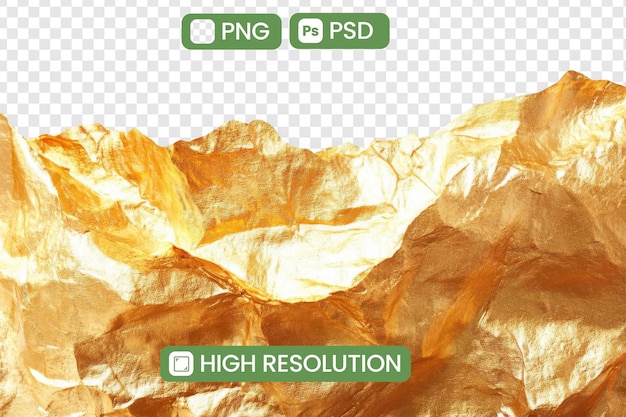 Descargar archivos PSD PNG de textura de papel dorado de alta resolución para proyectos de diseño que ofrecen lujosos fondos dorados y elementos de arte abstracto perfectos para aplicaciones digitales e impresas