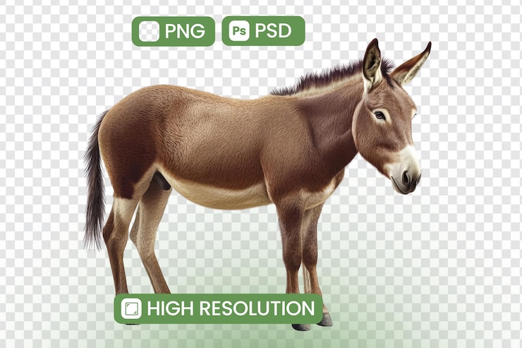 PSD descargar gratis donkey objeto transparente para proyectos de diseño fondos o ilustraciones
