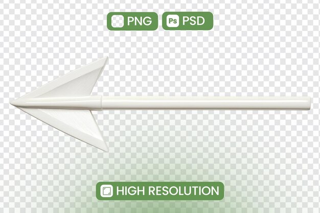 Descargar HighResolution White Arrow PNG PSD Un recurso gráfico moderno y limpio para proyectos de diseño, presentaciones e interfaces web que mejora instantáneamente el atractivo visual con simple elegancia