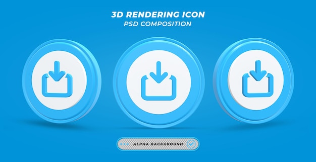 Descargar icono en renderizado 3D