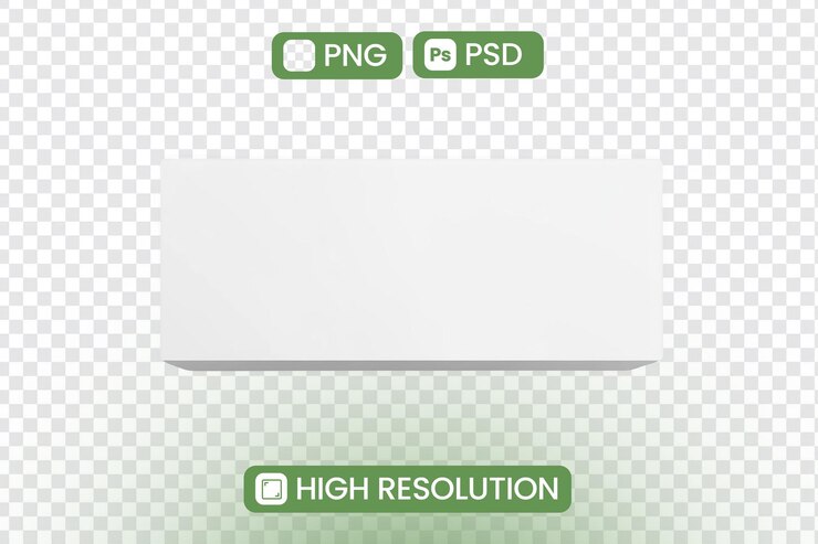 PSD descargar mockup de caja blanca en blanco de alta resolución para proyectos de diseño con formatos png y psd ideales para embalajes y visualizaciones de marca que mejoran las presentaciones creativas
