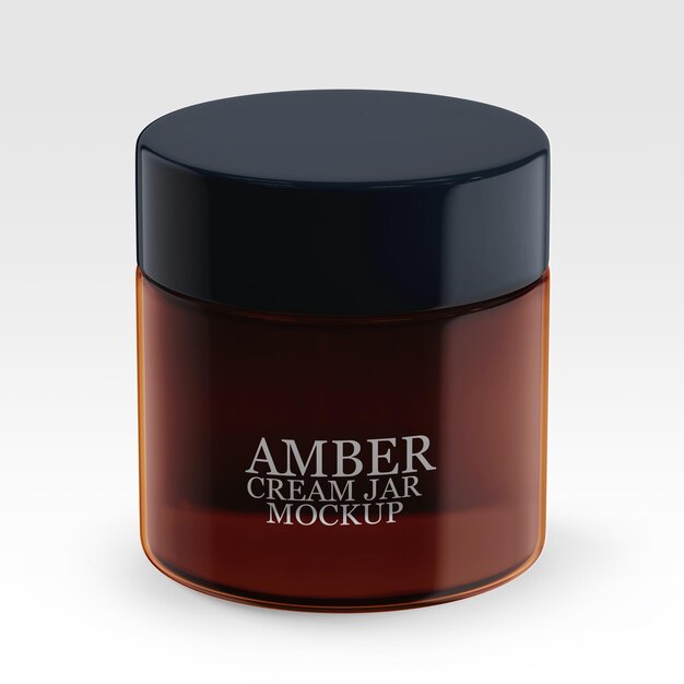 Descarregar Amber Cream Jar Mockup
