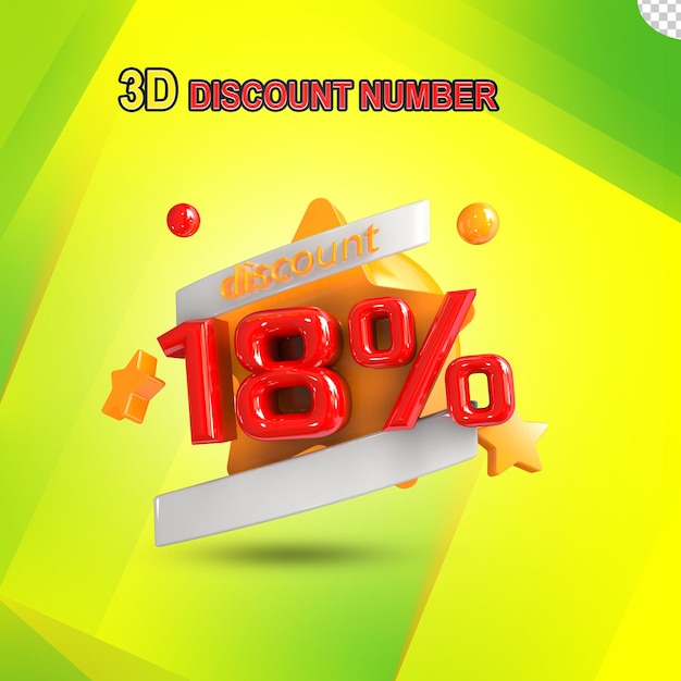 Desconto 3d 18%