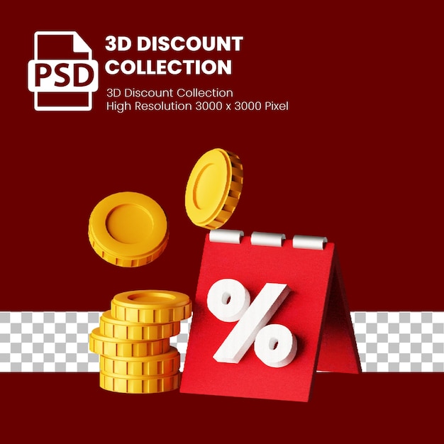 Desconto 3d icon