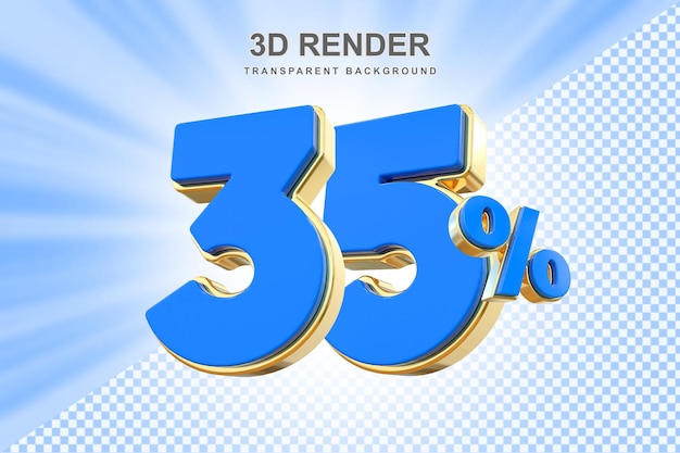 PSD desconto de 35% na venda de renderização 3d