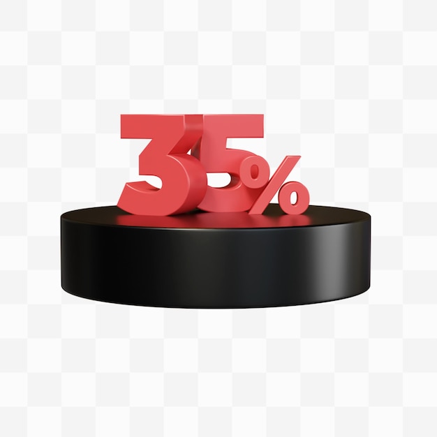 Desconto de 35% renderização em 3d