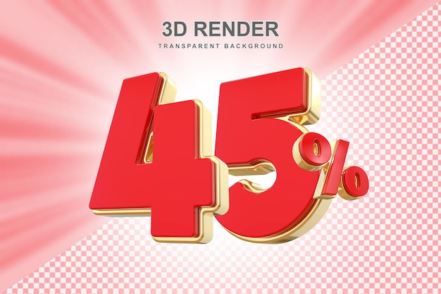 Desconto de 45% na venda de renderização 3d