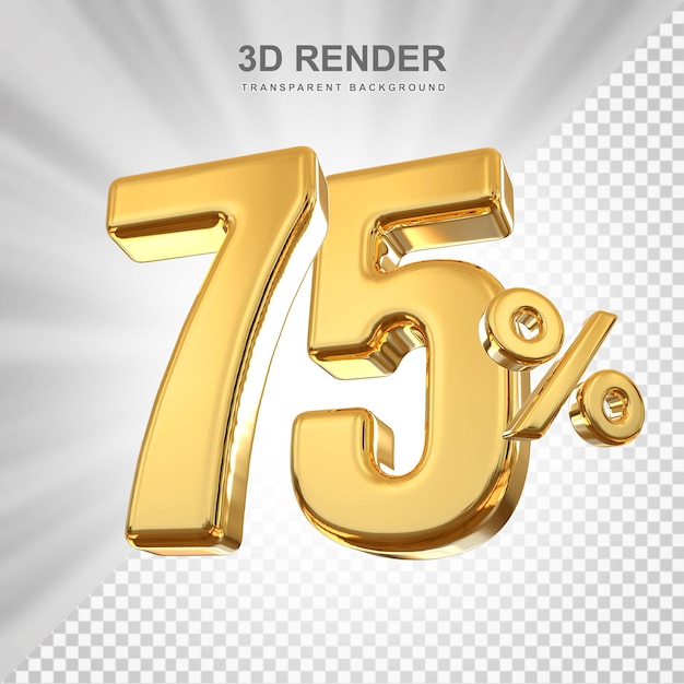 PSD desconto de 75% na venda de renderização 3d