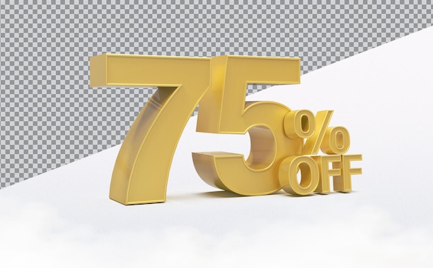 Desconto de 75 por cento Número 3d Gold