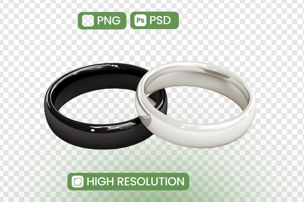 Descubra imágenes de alta resolución de anillos en blanco y negro entrelazados perfectos para proyectos de diseño gráfico sitios web y más descargue archivos PNG y PSD ahora un símbolo de unidad y contraste