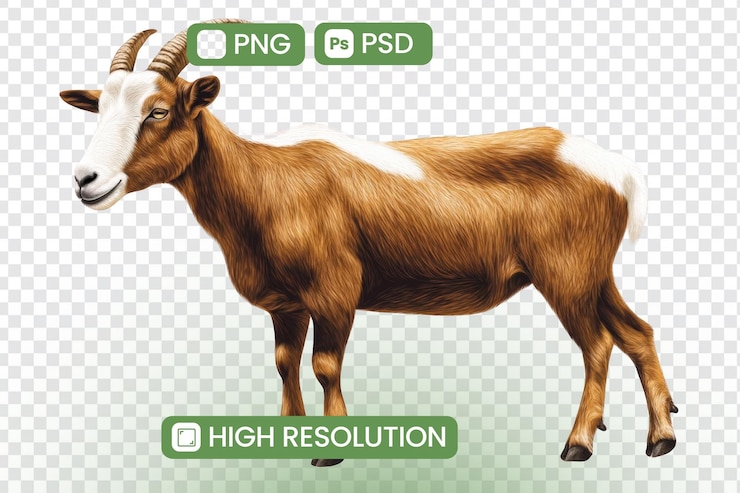 PSD descubra imágenes de cabras transparentes perfectas para sus diseños