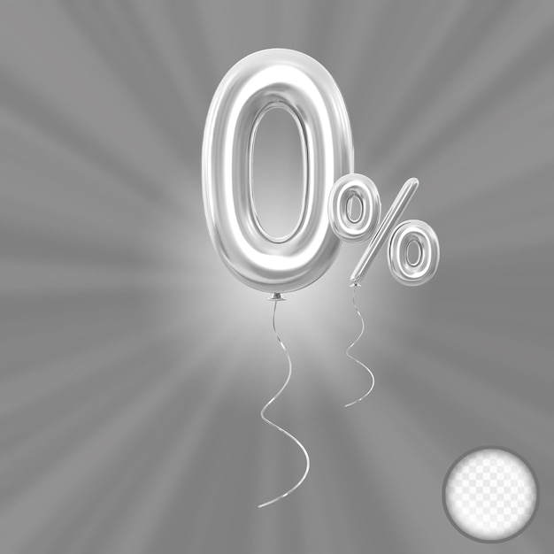 Descuento del 0 por ciento en globos de plata