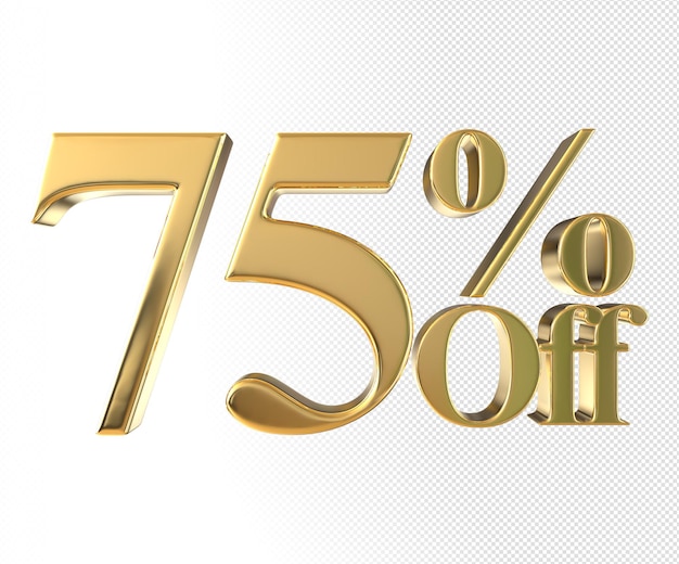 Descuento 70 por ciento elemento 3d de oro