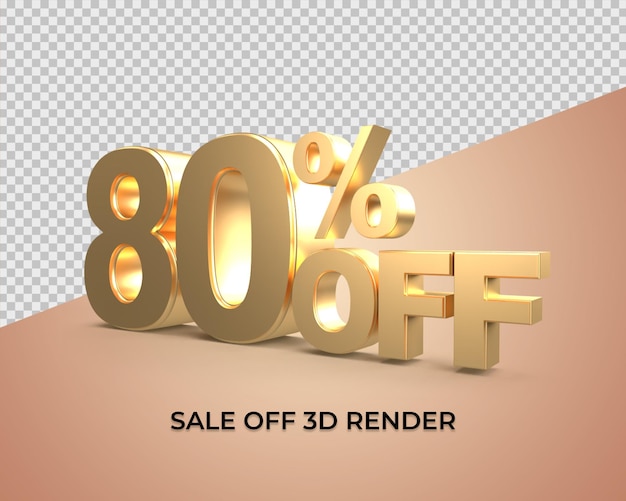 Descuento 80 porcentaje venta estilo oro 3d