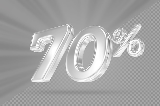Descuento de plata 70 de render 3d