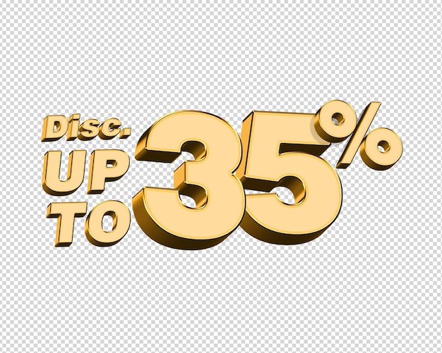 Descuento de renderizado 3D de hasta un 35 por ciento