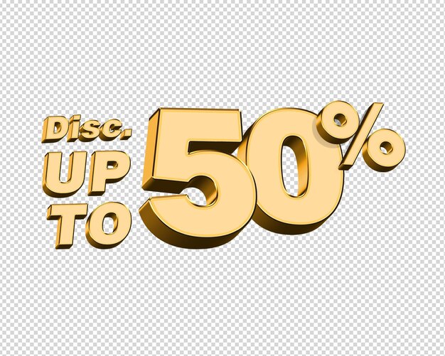 Descuento de renderizado 3D de hasta un 50 por ciento