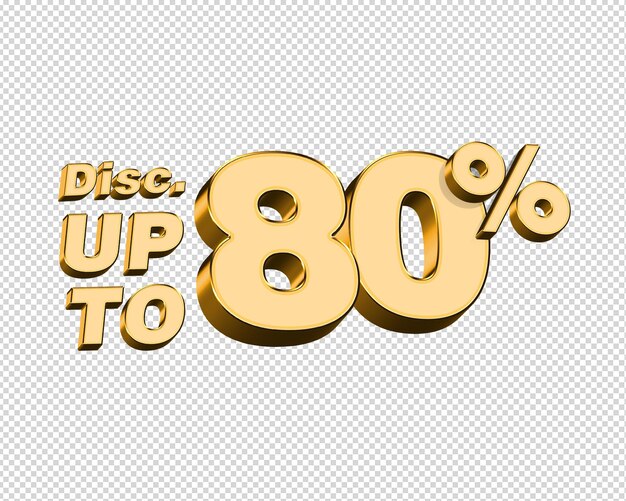 Descuento de renderizado 3D de hasta el 80 por ciento