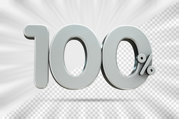 Descuento de ventas 3d Número 100 precio porcentual para el concepto de promoción de venta de descuento por renderizado 3d