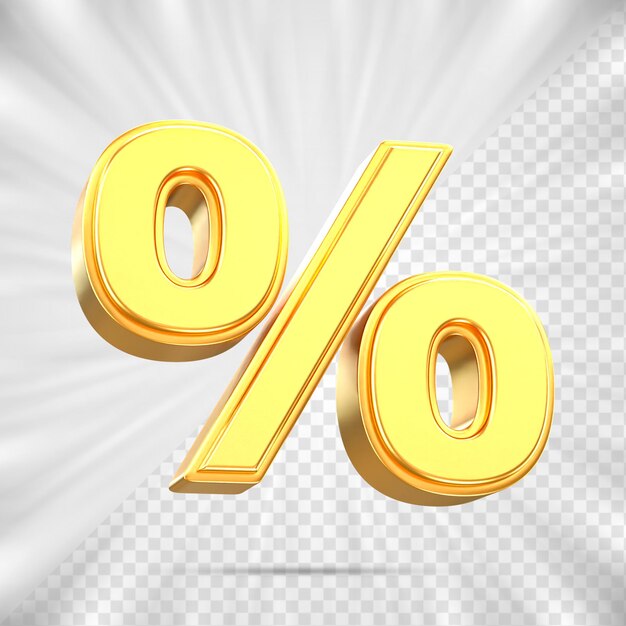 Descuento de ventas de 3d Número de etiqueta de precio porcentual para el concepto de promoción de ventas de descuento por renderización de 3d