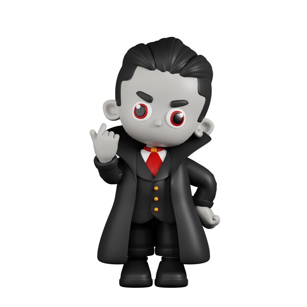 Malévolo desenho animado vampiro dracula fica orgulhoso e ereto, ilustração  3d fotos, imagens de © 3dalia #285673570