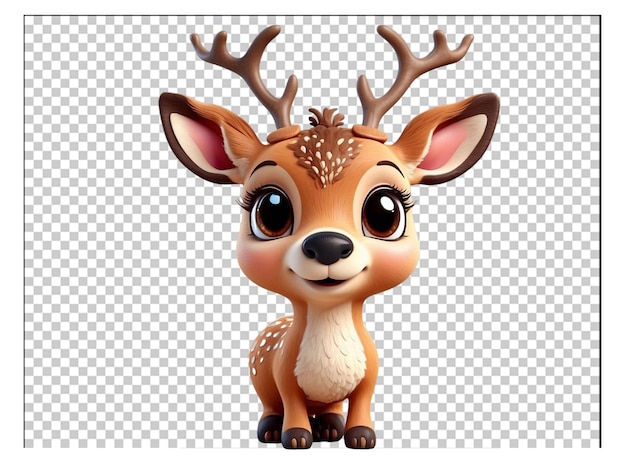 PSD desenho animado de cervo em 3d