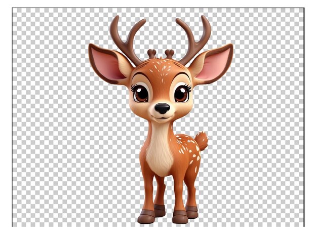 PSD desenho animado de cervo em 3d