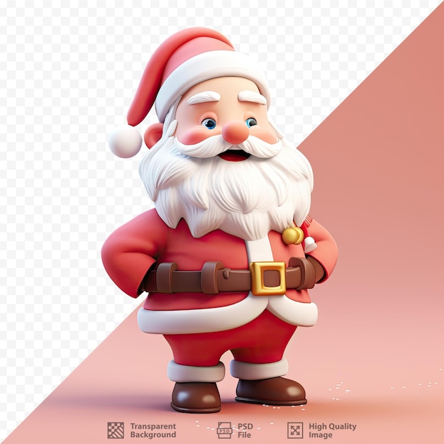 PSD desenho animado do papai noel em ing