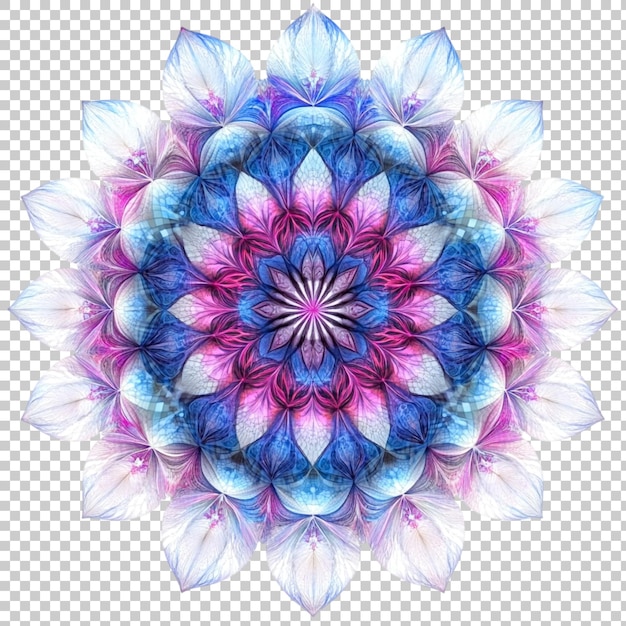 Desenho artístico intrincado e colorido de Mandala de Flores
