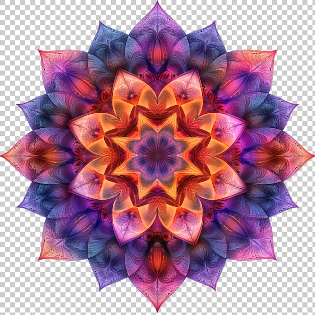Desenho artístico intrincado e colorido de Mandala de Flores