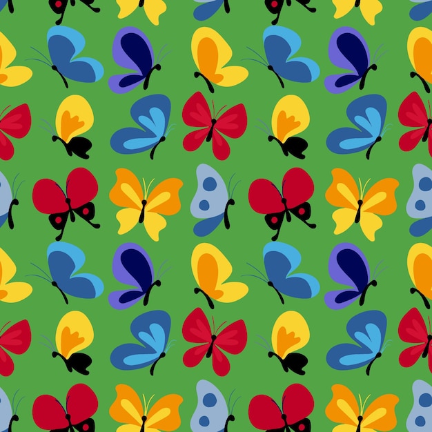 desenho colorido de borboleta desenho sem costura insetos fundo